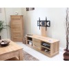 Mobel Oak Furniture Mounted Widescreen Television Cabinet COR09E